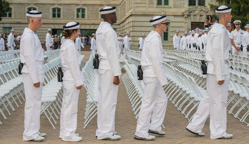 sachin and babi light blue dress U.S. Naval Academy Uniforms: What Each Means main image 0